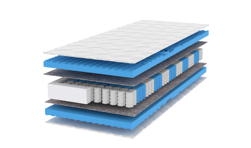 Materac Sprężynowy dwustronny z pokrowcem i pianką masującą. Koniec z bólem pleców 26cm SUPER MARC