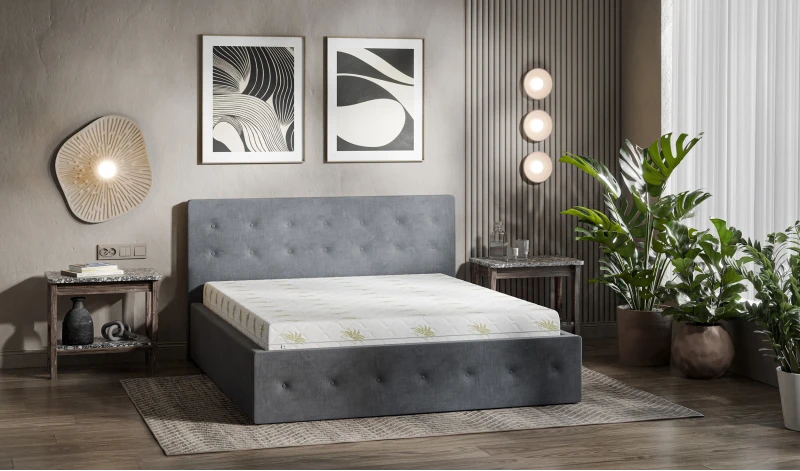 Łóżko tapicerowane do sypialni + materac komplet 140/200, 160/200, 180/200