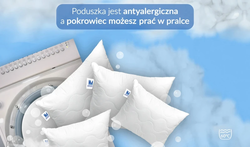 Poduszka EKO wykonana jest z kulki silikonowej. Dostępna w rozmiarach 50x60 cm i 70x80 cm Poduszka EKO wykonana jest z kulki silikonowej. Dostępna w rozmiarach 50x60 cm i 70x80 cm