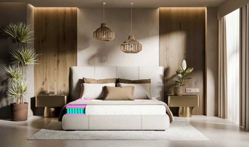 Materac sprężynowy dwustronny z pokrowcem i matą kokosowa twary / bardzotwardy  26cm 80x200 90x200 120x200 140x200 160x200 cm Materac sprężynowy dwustronny z pokrowcem i matą kokosowa twary / bardzotwardy  26cm 80x200 90x200 120x200 140x200 160x200 cm