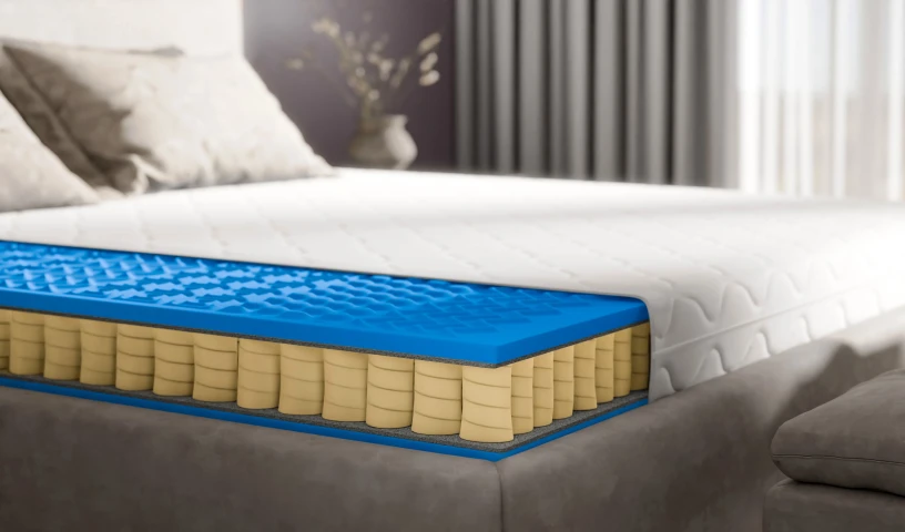 Vinotti materac masujący kieszeniowy sprężynowy 15 cm wygodny z pokrowcem H3, dostępny w rozmiarach 80x200 90x200 120x200 140x20