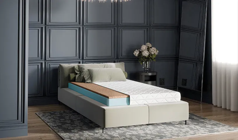 KOKOS MAX 80 x 200 x10 cm Materac piankowy + kokos - Antybakteryjny