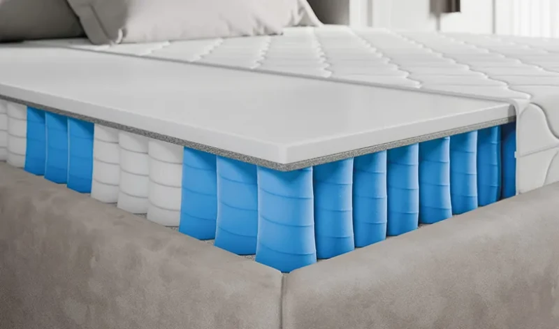 Materac sprężynowy dwustronny  z pokrowcem średnio-twardy 16cm  SUPER TINO Materac sprężynowy dwustronny  z pokrowcem średnio-twardy 16cm  SUPER TINO