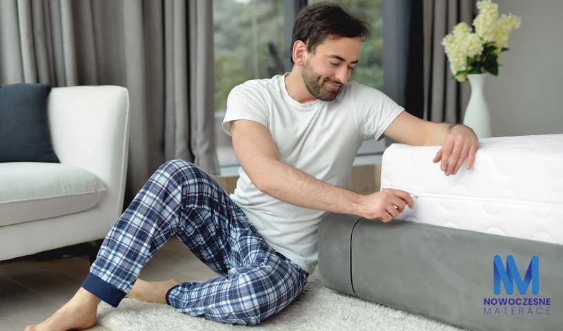 Materac sprężynowy dwustronny  z pokrowcem średnio-twardy 16cm  SUPER TINO Materac sprężynowy dwustronny  z pokrowcem średnio-twardy 16cm  SUPER TINO