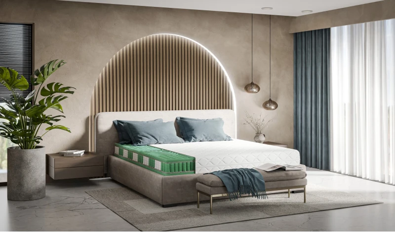 Materac sprężynowy dwustronny z pokrowcem pianka masująca koniec z bólem kręgosłupa 80x200 90x200 120x200 140x200 160x200 180x20