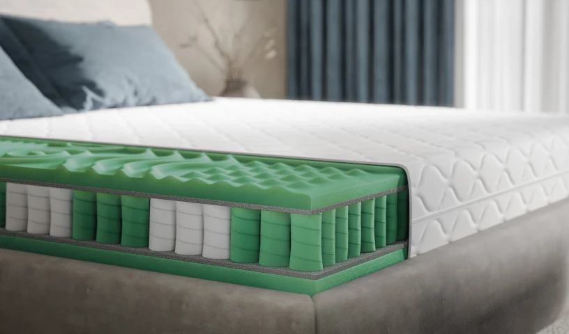 Materac sprężynowy dwustronny z pokrowcem pianka masująca koniec z bólem kręgosłupa 80x200 90x200 120x200 140x200 160x200 180x20