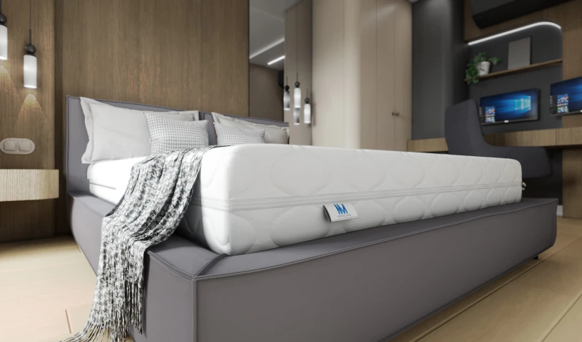 Materac sprężynowy premium z pokrowcem, pianka masująca