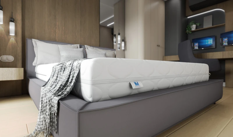 Materac sprężynowy premium z pokrowcem, pianka masująca