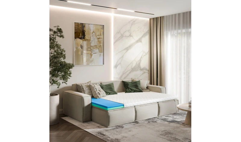 Materac nawierzchniowy o dwóch twardościach miękki-średniotwardy. Premium 80x200 90x200 120x200 140x200