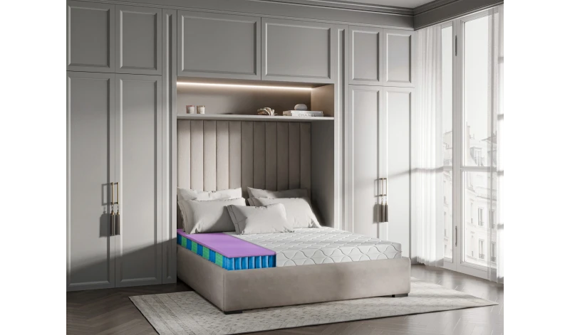 Materac sprężynowy dwustronny, średnio-twardy premium TINO 16cm 80x200 90x200 120x200 140x200 160x200 1