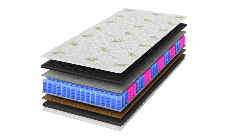 Materac sprężynowy dwustronny z pokrowcem koniec z bólem kręgosłupa. funkcja masażu Premium Black 90x200 120x200 140x200 160x200