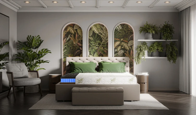 Materac sprężynowy dwustronny z pokrowcem koniec z bólem kręgosłupa. funkcja masażu Premium Black 90x200 120x200 140x200 160x200