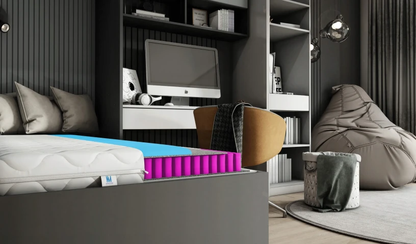 Materac sprężynowy jednostronny, średnio-twardy dla dzieci i młodzieży 80x200 90x200 cm