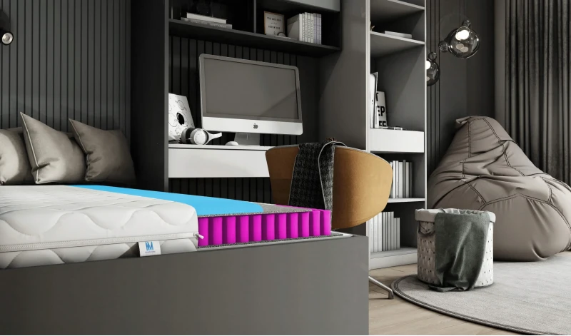 Materac sprężynowy jednostronny, średnio-twardy dla dzieci i młodzieży 80x200 90x200 cm