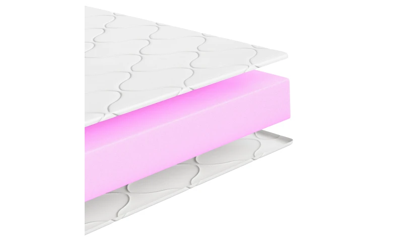 Materac piankowy nawierzchniowy miękki H2  SUPER MILANO dwustronny z pokrowcem 80x200 90x200 cm