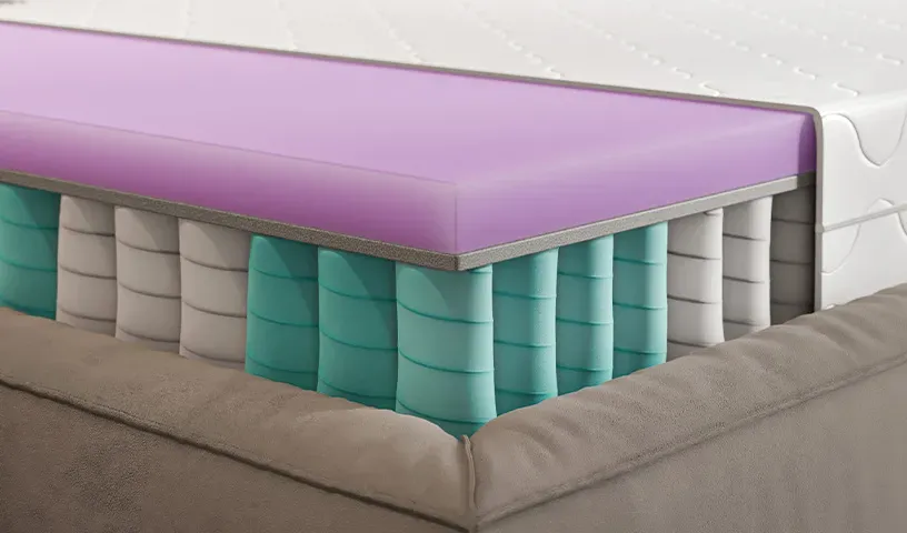 Materac kieszeniowy TIMO z pianką visco dwustronny memory