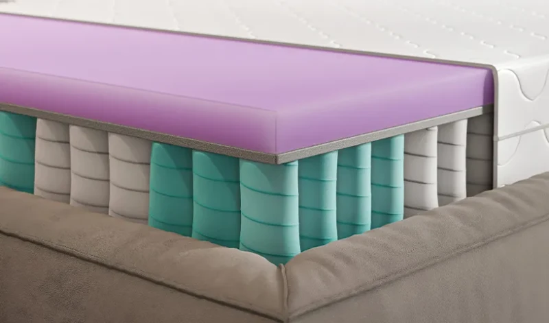 Materac kieszeniowy TIMO z pianką visco dwustronny memory