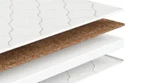 KOKOS PUR 6 cm materac piankowy z matą kokosowa, dwie twardości 80x200 cm