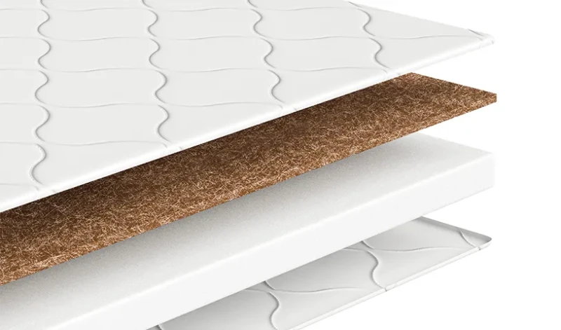 KOKOS PUR 6 cm materac piankowy z matą kokosowa, dwie twardości 80x200 cm