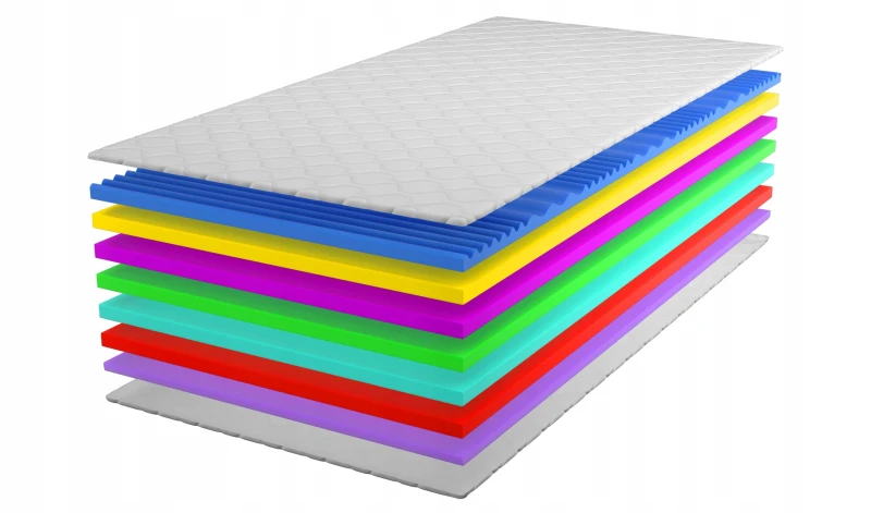 Materac piankowy masujący eco complex z pikowanym pokrowcem